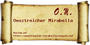 Oesztreicher Mirabella névjegykártya